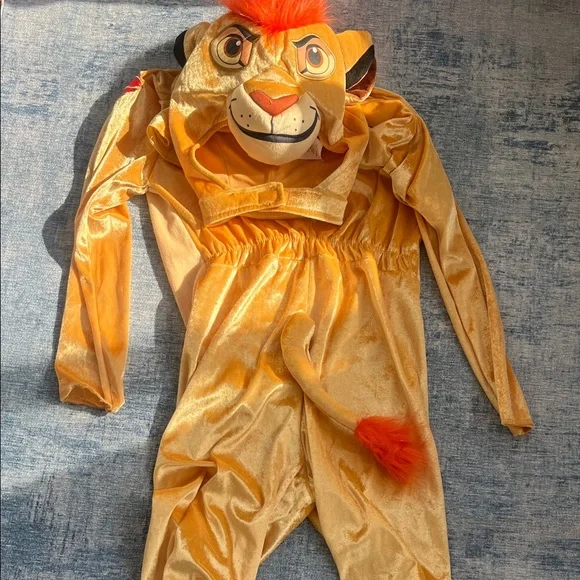 Disney Lion Guard Kion Kids Costume - Size Large Gold & Orange - Picture 2 of 6